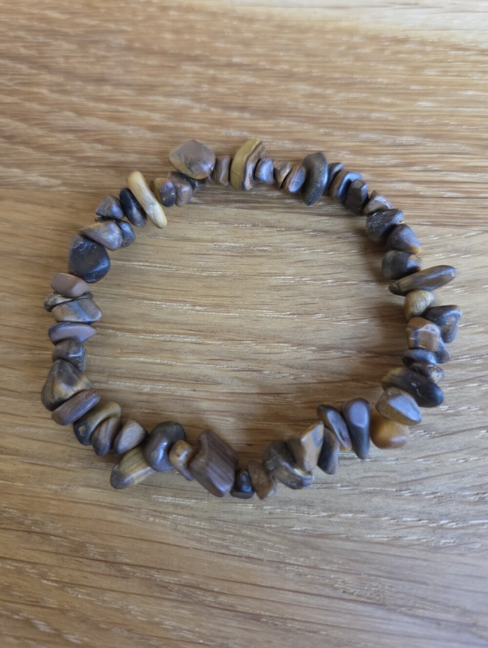 Tiger Eye Chip Beads Stretch Bracelet - Hand Crafted - Picture 2 of 11